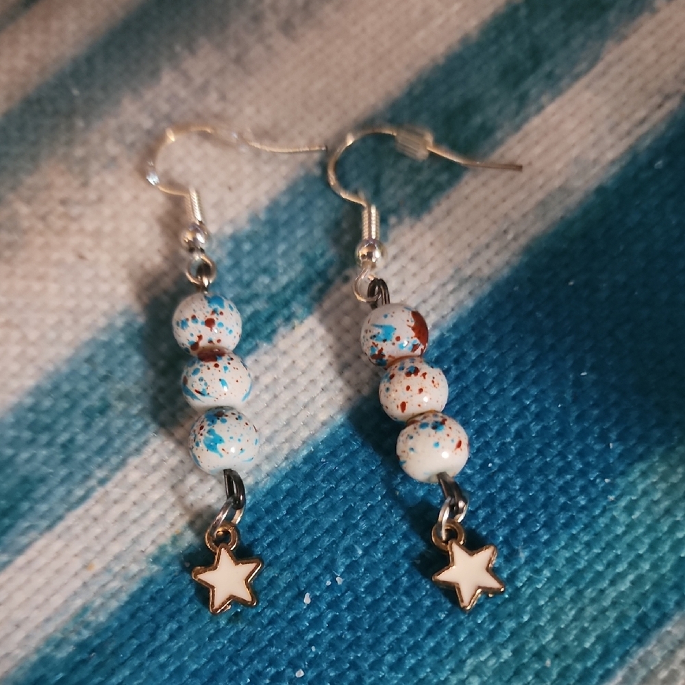 Star Charm Beaded Earrings